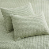 Levtex Home - Mills Waffle - Full/Queen Quilt Set - Desert Sage Cotton Waffle -