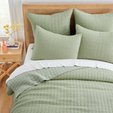 Levtex Home - Mills Waffle - Full/Queen Quilt Set - Desert Sage Cotton Waffle -