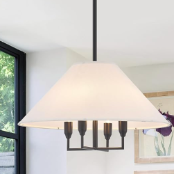 Rustic Modern Chandelier for Entryway, Dining Room