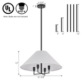 Rustic Modern Chandelier for Entryway, Dining Room