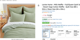 Levtex Home - Mills Waffle - Full/Queen Quilt Set - Desert Sage Cotton Waffle -